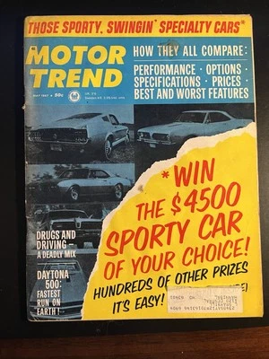 Vintage May 1967 MOTOR TREND MAGAZINE, Those Sporty, Swinging Specialty Cars - Image 1 of 4
