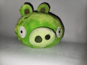 Angry Birds 2010 Green Bad Pig 7" Round Plush NO SOUND Stuffed Piggies - Picture 1 of 5