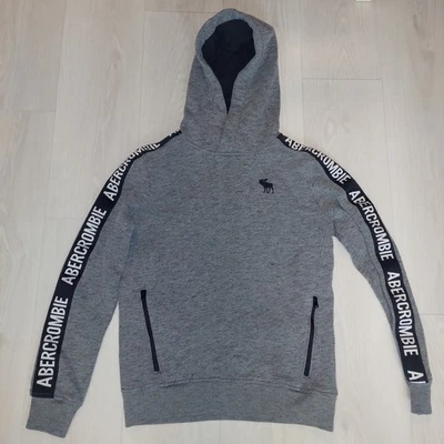 Abercrombie Kids Hoodie 11/12 Grey Casual Daily School Embroidered Zip Pockets  - Image 1 of 4