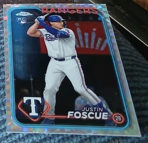 2024 Topps Chrome Update Justin Foscue RC #USC179 Checkerboard Rangers - Bild 1 von 2