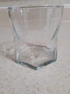 CERA MODERNIST GLASSES CLEAR DRINKING 1980'S SET OF 2 - Picture 1 of 6