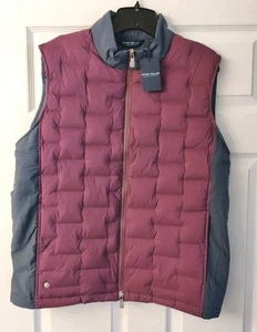 NWT LARGE PETER MILLAR Crown Crafted Blaze Insulated Vest Merlot Red MSRP$275.00 - Picture 1 of 7