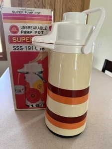 Vintage Superior AIR POT Floral Design Coffee Dispenser Pump 1.9L SSS-191-UNB - Picture 1 of 5