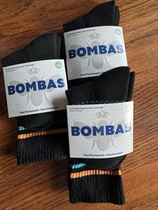 Bombas Youth Crew Socks Size XS 3 Pair (As seen on Shark Tank) Size 1-6 - Picture 1 of 4
