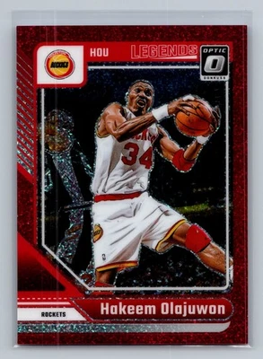2024-25 Donruss Optic #249 Hakeem Olajuwon Brillo Rojo Foto 1 de 2