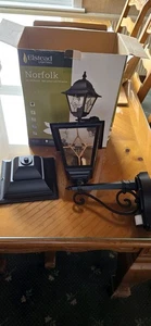 Norfolk 1 Light Up Wall Lantern with PIR - Black - Picture 1 of 7