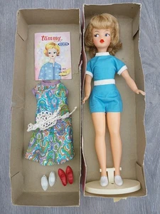 Muñeca TAMMY Ideal Vintage Años 60 con Zapatos Mono Azul BS-12 en CAJA ORIGINAL - Imagen 1 de 7