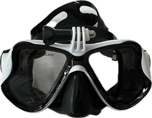 Diving Mask White/Black, Anchor Mask, Nalu Action, Go-Pro, Free-Diving, Scuba - Picture 1 of 5