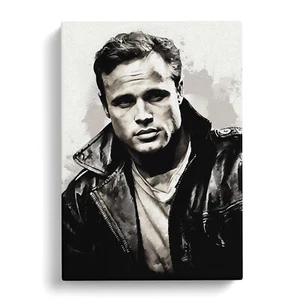 Marlon Brando Klassizismus Leinwand Wandbild Kunstdruck gerahmtes Bild Deko Wohnzimmer - Bild 1 von 4