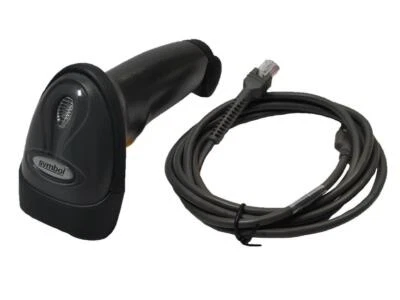 Symbol Motorola 1D Wired Handheld Barcode Scanner LS2208-SR20007R w/ USB Cable - Image 1 of 4