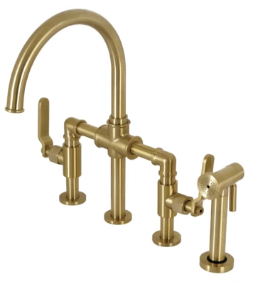 Grifo puente Kingston Brass Whitaker KS2337KL - latón cepillado Foto 1 de 4