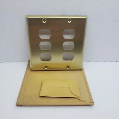 Cubierta de placa de pared DESPARD intercambiable Mulberry 2 velocidades 6 LATÓN SATINADO #94032X Foto 1 de 2