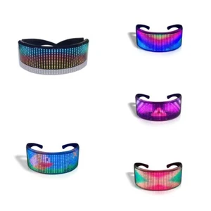Led Party Bluetooth Glasses USB Charging Display Luminous Event Party Decoration - Picture 1 of 12