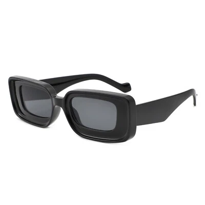 Rectangle Narrow Fashion Chunky Women's Sunglasses with UVA & UVB Protection - Image 1 of 4