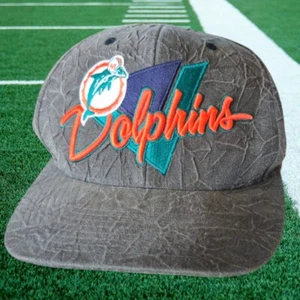 RARE Mitchell & Ness Nostalgia Co Vintage Miami Dolphins Snap Back Hat Cap OSFM - Picture 1 of 4