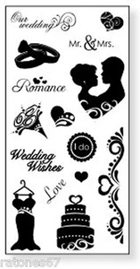 Nuevo FISKARS THE BIG DAY Desmontado Adherente Goma Estampilla Deshierbe Pastel Vestido Amor   - Imagen 1 de 1