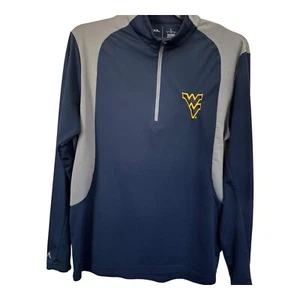 Antigua West Virginia Alpinisti Uomo 1/4 Zip Blu/Grigio Taglia Large - Foto 1 di 10