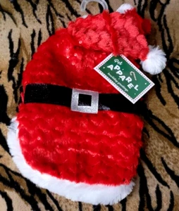 Pet Plush Santa Suit Dog or Cat Christmas Clothing New xs sm med ea. sz. - Picture 1 of 5