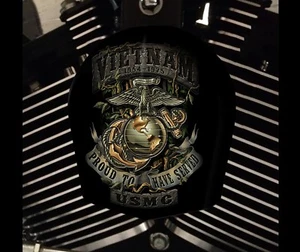 Harley Davidson Custom Horn cover Touring Dyna Softail Sportster M8  MILITARY - Picture 1 of 1