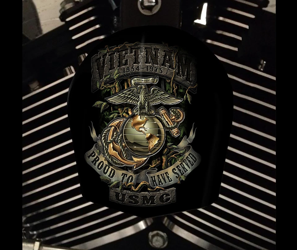 Harley Davidson Custom Horn cover Touring Dyna Softail Sportster M8 MILITAR - Imagem 1 de 1