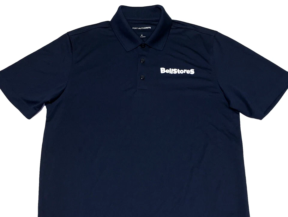 Camisa polo de golfe BellStores Ohio postos de gasolina conveniência Bell Stores nova! MÉDIO - Imagem 1 de 1