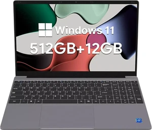 SGIN Laptop 4GB 128GB SSD Computer 17.3 Inch IPS FHD Display Quad-Core Notebook - Picture 1 of 8