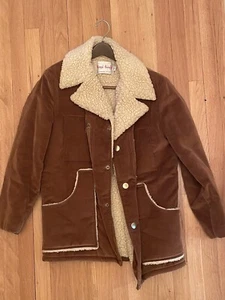 Vintage Royal Knight Brown Zipper Winter Longer Length Jacket Men Size 40 USA 90 - Picture 1 of 7