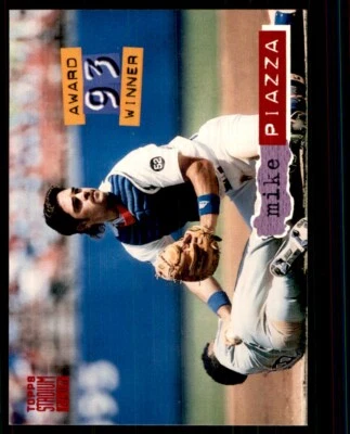 1994 Stadium Club Mike Piazza Los Angeles Dodgers #140 - Image 1 of 2