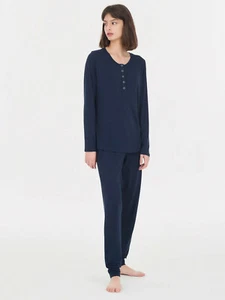 SPINNE DAMEN SCHLAFANZUG DD60N1 VISKOSE SERAPHINE FRÜHLING SOMMER NACHTBETT BLAU - Bild 1 von 3