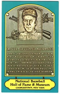 Grover Cleveland Alexander Hall of Fame MLB Plakette blaue Postkarte - Bild 1 von 2