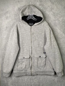 O'Neill Hoodie Mens 2XL Gray Sherpa Lined Full Zip Long Sleeve Outdoors - Picture 1 of 12