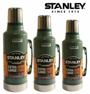 1.0L I 1.4L I 1.9 LITRE STANLEY FLASK VACUUM BOTTLE CLASSIC DRINKS THERMOS GREEN - Picture 1 of 4