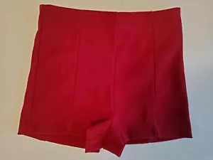 Forever 21 Deep Red Back Zip Dress Shorts sz Small - Picture 1 of 3