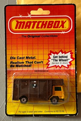 Caja de Caballos Matchbox #40 Naranja Cabina Marrón Cartier Blanco Caballos NUEVO De Colección Foto 1 de 4