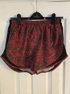 Nike Dri-Fit 3” Pink & Black Animal Print Running Shorts - Size L - Picture 1 of 3