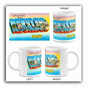 Greetings From Rockland, Maine - 1930's - Postcard Mug - Picture 1 of 3