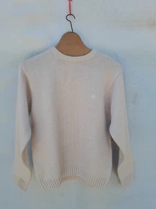 Neck Neck Junior Sweater Men's 10 Beige Cotton Jumper Made in Spain - Picture 1 of 12