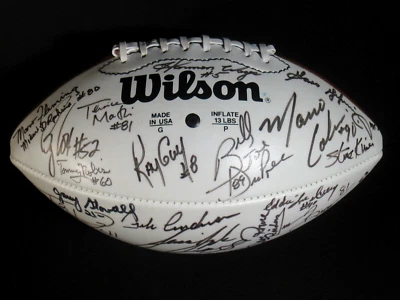 CARL ELLER TOMMY NOBIS TIM BROWN GREENE 35 MULTI SIGNED AUTOGRAPH NFL BALL PSA  - Image 1 of 4