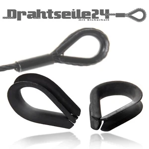 Kausche Kauschen Seil Drahtseil Stahlseil Tau Schwarz DIN 6899 3mm 5mm 7mm 10mm - Bild 1 von 11