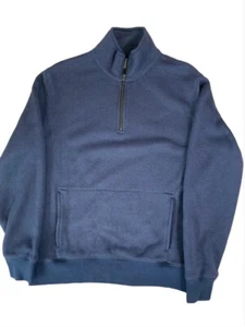 J.Crew Pullover Sweatshirt Quarter Zip Gr. M Navy Blau Kängurutasche Gorpcore - Bild 1 von 12