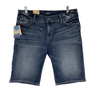 Silver Suki Bermuda Mid Rise Perfectly Curvy Denim Shorts Women’s Sz 36 - Bild 1 von 11