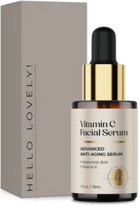 Vitamin C Face Serum 30ml - Anti Aging, Hyaluronic Acid, Brightens Dark Spots - Picture 1 of 8