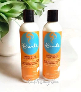2 Curls Creme Brule Whipped Curl Cream Style 8oz Bottles~Organic Almond Milk - Picture 1 of 2