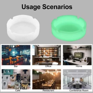 Cenicero Fluorescente De Silicona Que Brilla En La Oscuridad Fluo - Bild 1 von 5