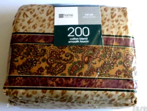 Home Collection Full sheet Set Smooth Touch Print 200 Cotton Blend Grand Tour - Picture 1 of 8