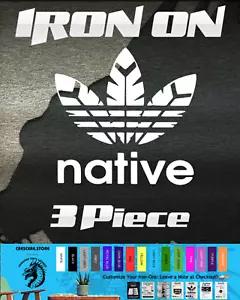 ✨ Native Adidas Trefoil Iron-On: 3 pezzi, 2" di larghezza - Foto 1 di 2