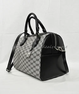 Michael Kors Mercer Signature Medium Duffle/Satchel/Shoulder Bag in Black/Grey - Picture 1 of 11