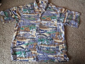 Reyn Spooner MLB Milwaukee Brewers Hawaiian Shirt Button-Up Cotton Men's 2XL XXL - Foto 1 di 5