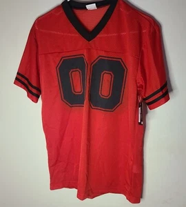Spirit Halloween Football Red Jersey Number #00 Dress Up Costume Adult Small NWT - Picture 1 of 5