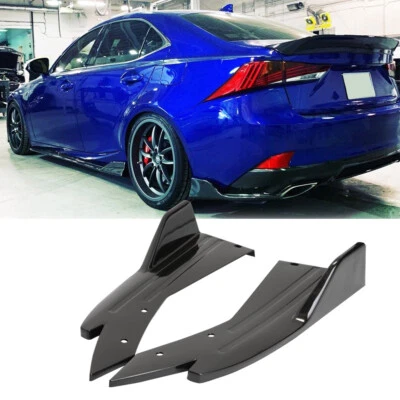 2x Rear Bumper Diffuser Splitter Spoiler For Lexus IS200t IS350 IS500 Black - Imagem 1 de 4
